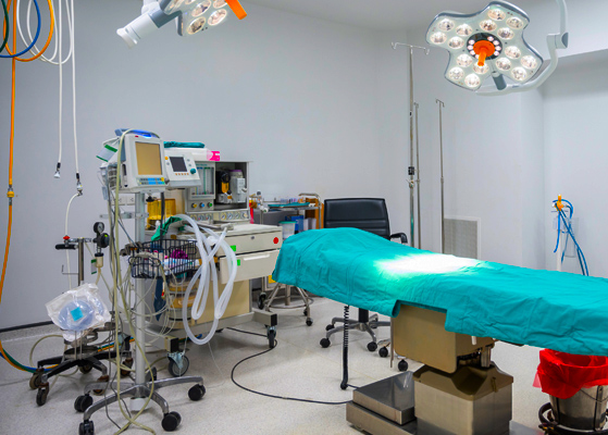 Stock image inside of a medical operating room