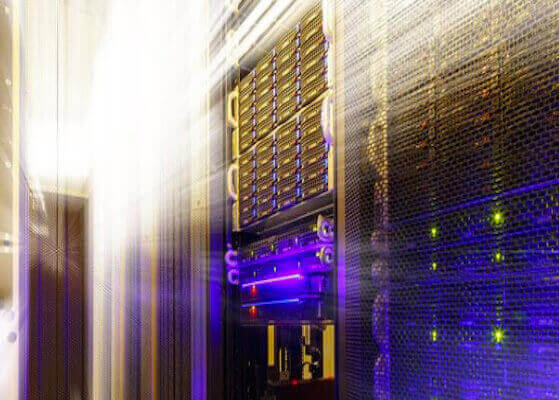 Stock image of a data center